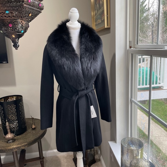 Sophia Cashmere Fox Fur Coat 2 - Picture 2 of 9